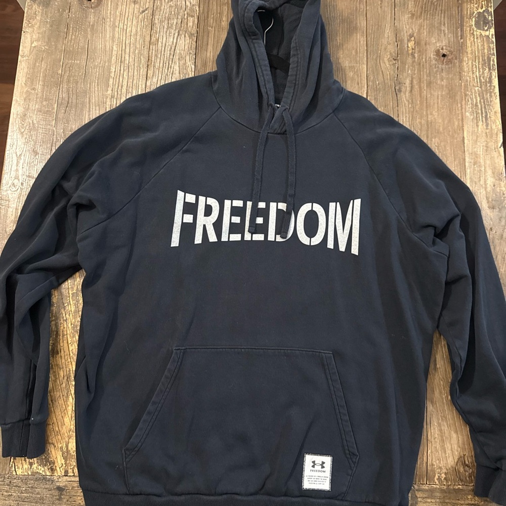 Under Armour Men's Navy Hoodie with Freedom Print